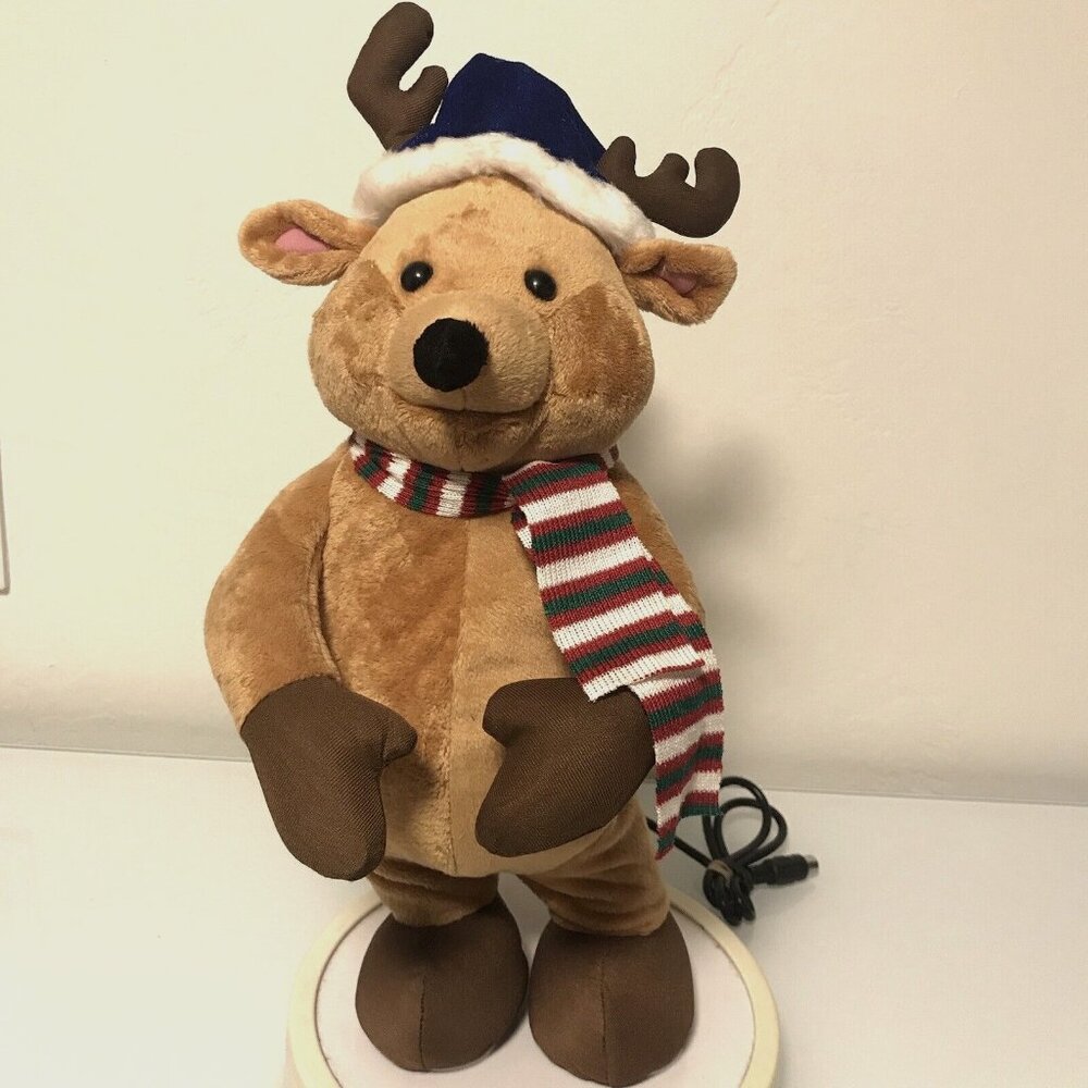 Gemmy Animated Reindeer With Turntable Base 6 Pin Connector ME-4372 NWOT